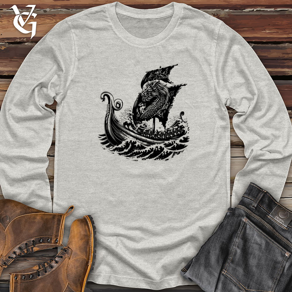 Viking Goods Dragon Ship Voyage Long Sleeve Ash / L