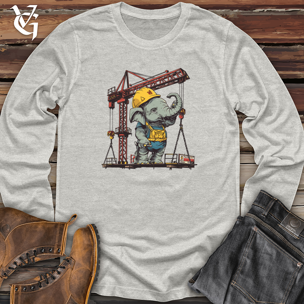 Viking Goods Elephant Construction Crew Long Sleeve Mauve / L