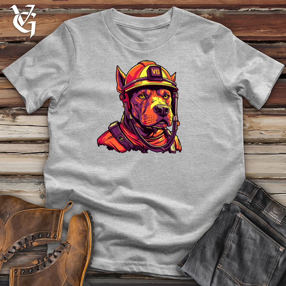 Viking Goods Firefighter Hero Hound Cotton Tee Steel Blue / L