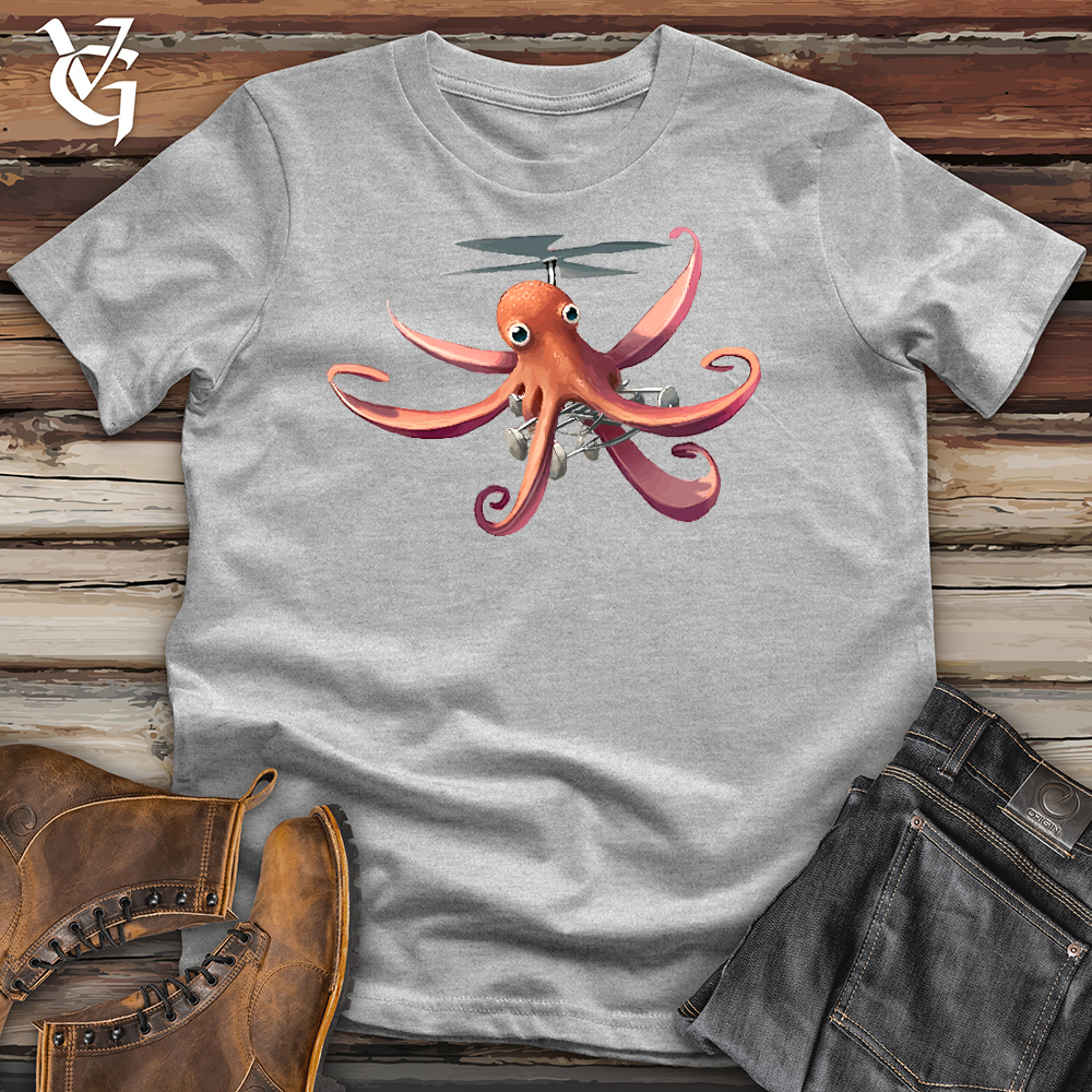 Viking Goods Flying Octopus Cotton Tee Ash / L