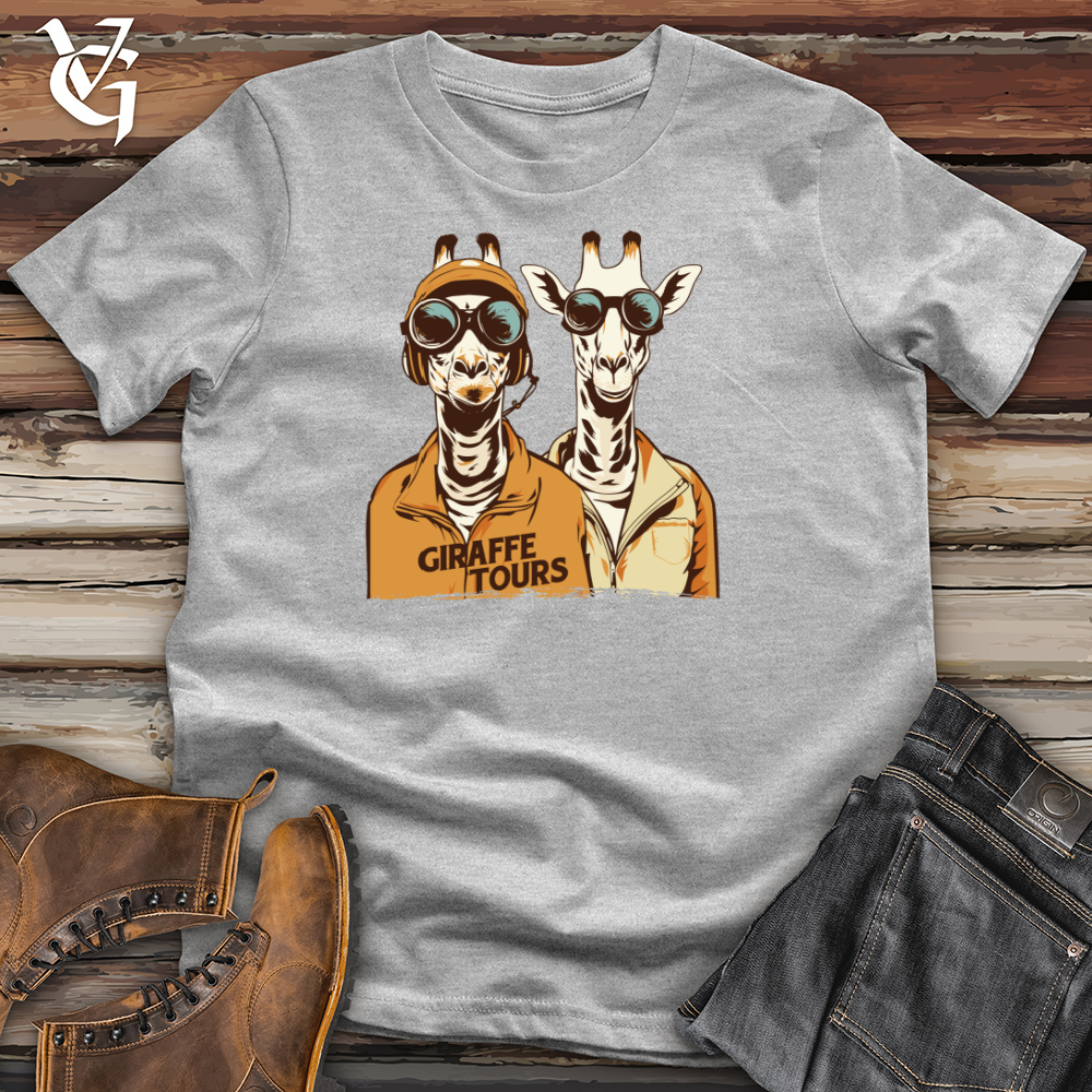 Viking Goods Giraffe Tours Pilots Cotton Tee Ash / L