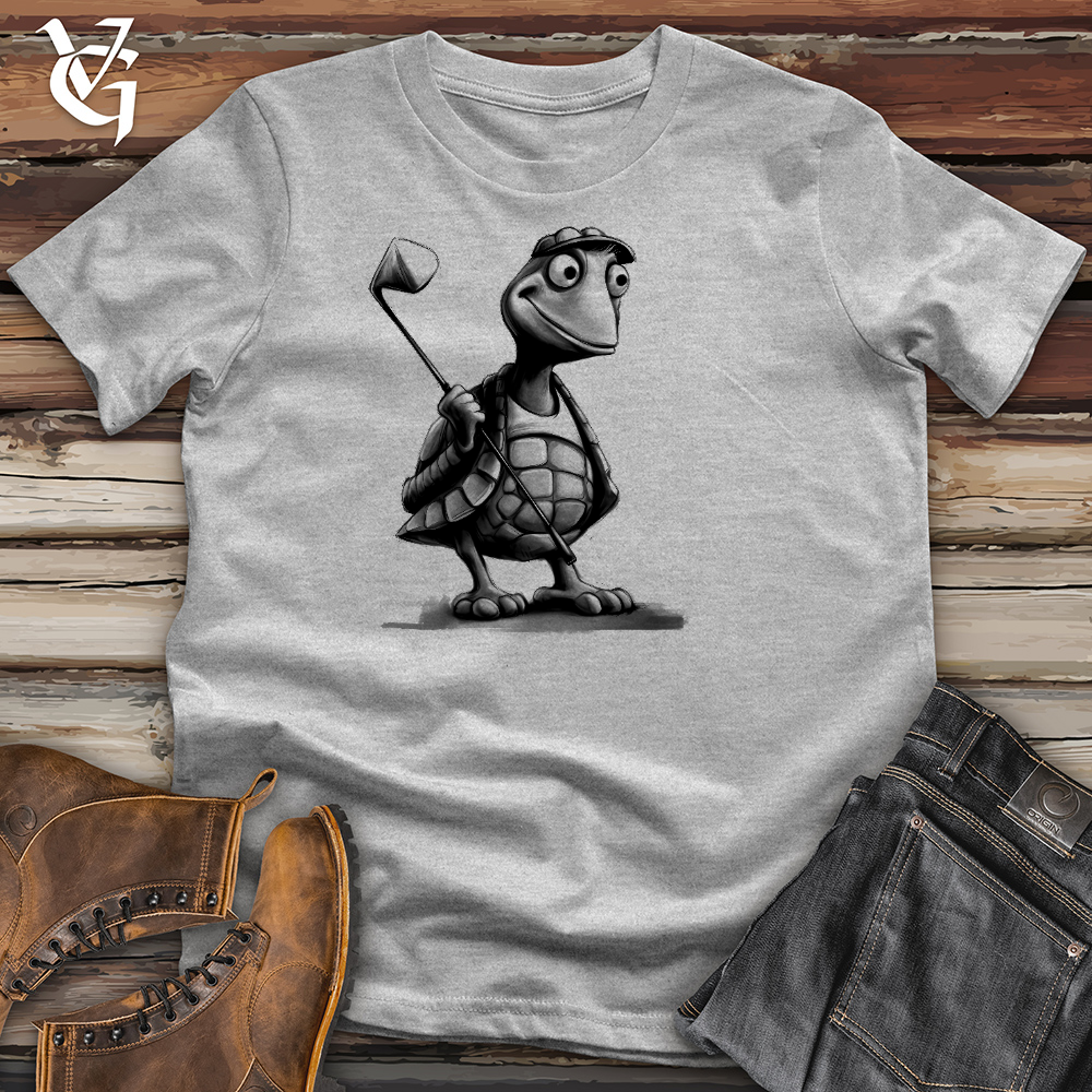 Viking Goods Gone Golfing Turtle Cotton Tee Ash / L