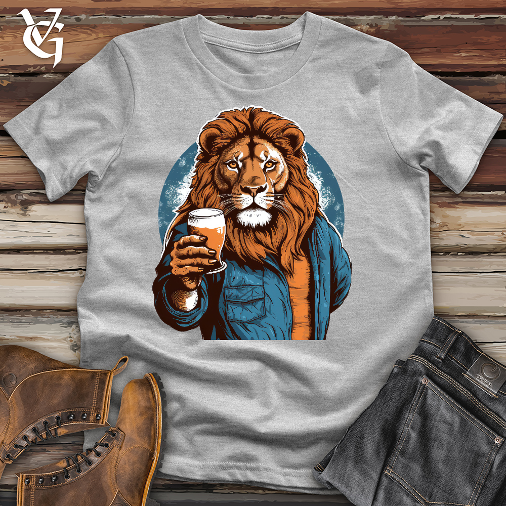 Viking Goods Happy Hour Lion Cotton Tee Ash / L