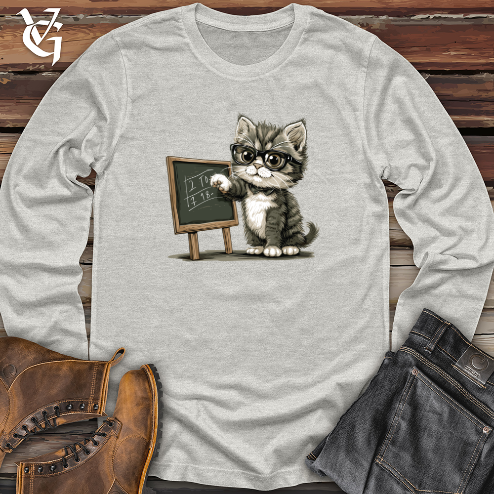 Viking Goods Kitten Math Tutor Long Sleeve Ash / L