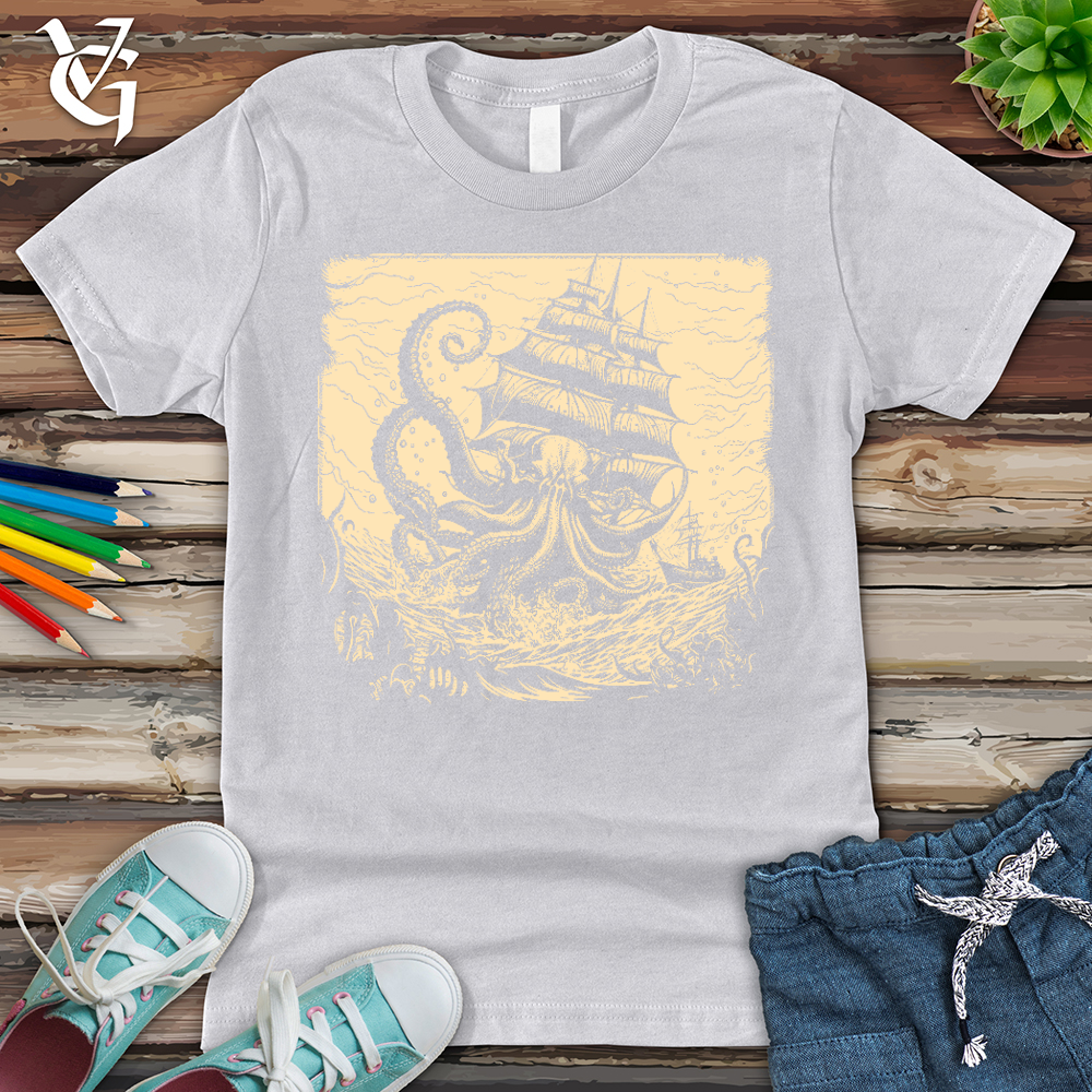 Viking Goods Kraken at Sea Youth Tee Ash / L