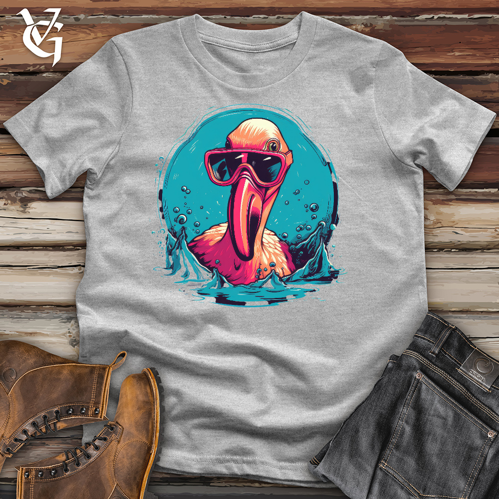 Viking Goods Mischievous Flamingo Cotton Tee Ash / L