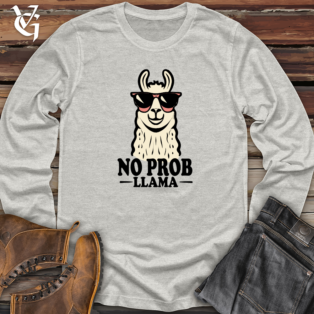 Viking Goods No Prob llama Long Sleeve Ash / L