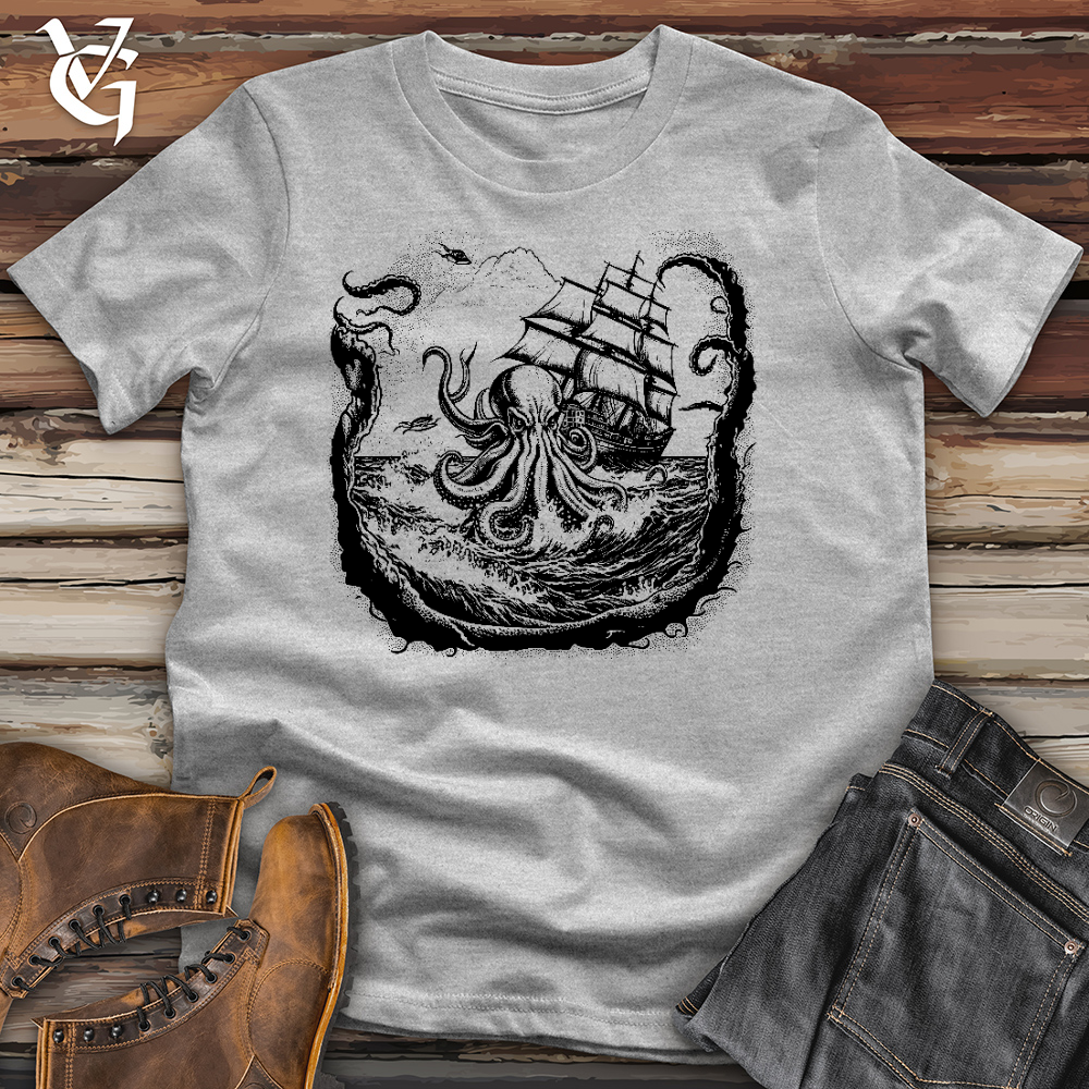 Viking Goods Octopus At Sea Cotton Tee Ash / L