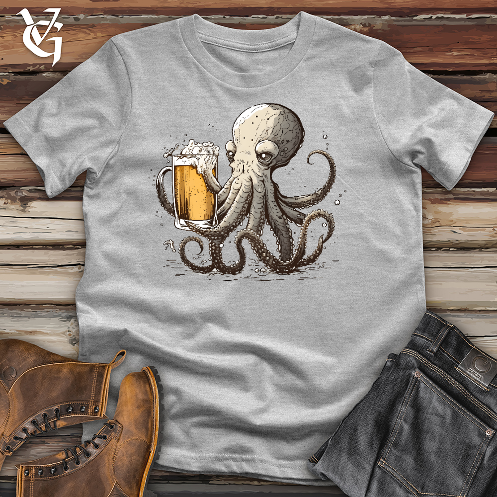 Viking Goods Octopus Happy Hour Cotton Tee Ash / L