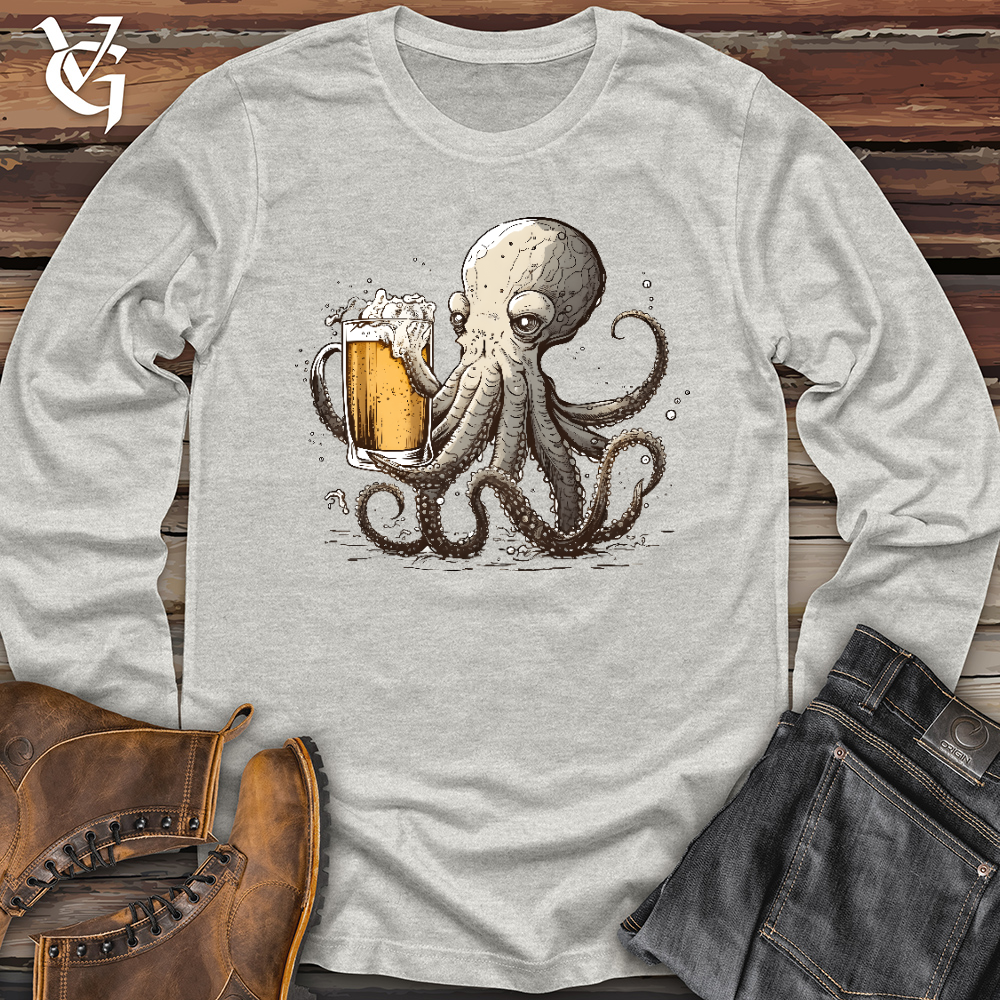 Viking Goods Octopus Happy Hour Long Sleeve Ash / L