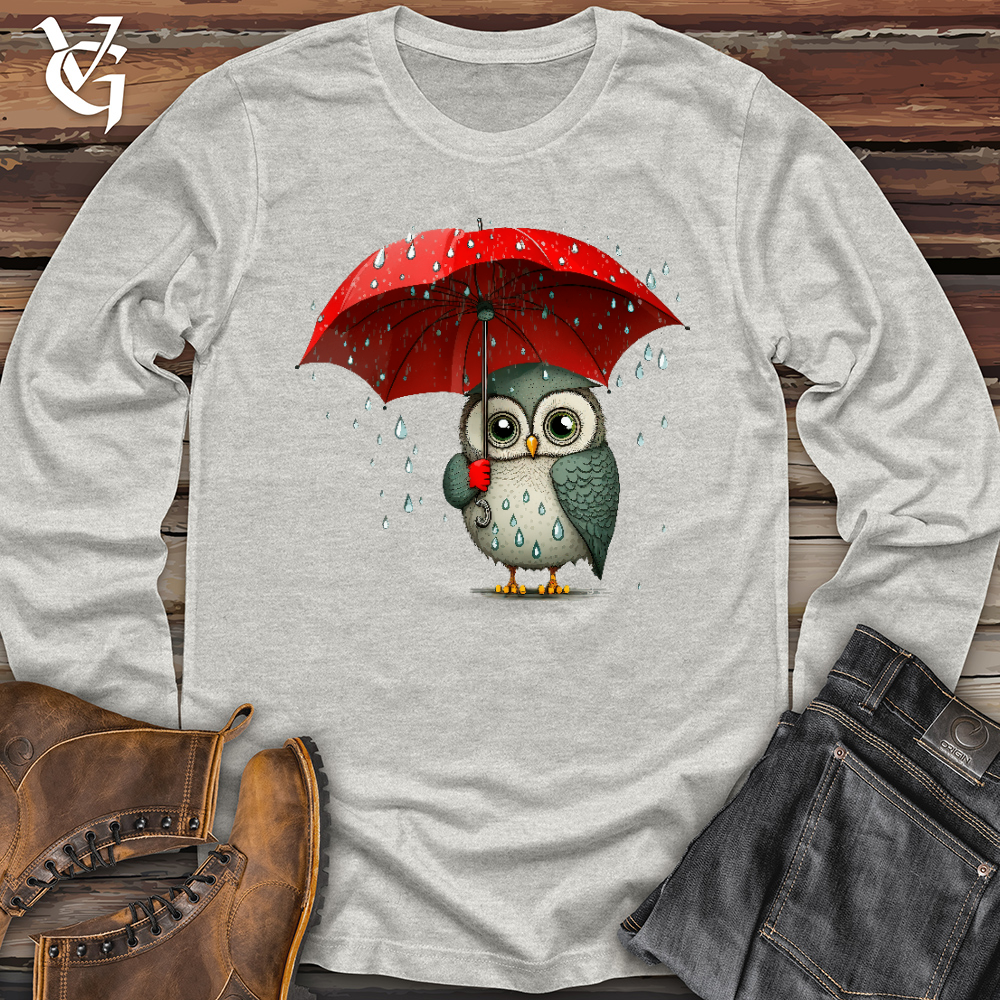 Viking Goods Owl in the Rain Long Sleeve Ash / L