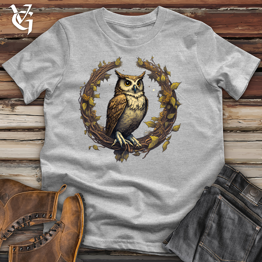 Viking Goods Owl Lunar Wreath Cotton Tee Ash / L