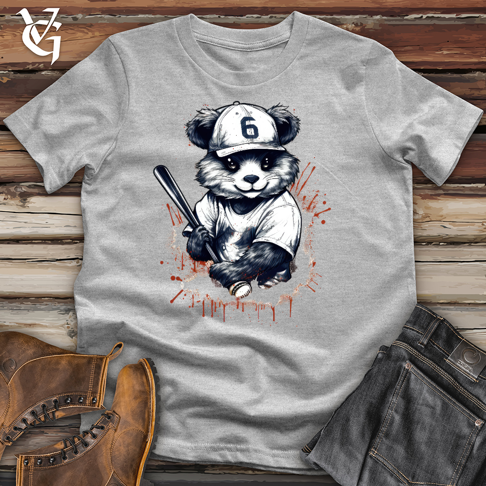 Viking Goods Panda Baseball Player Cotton Tee Ash / L