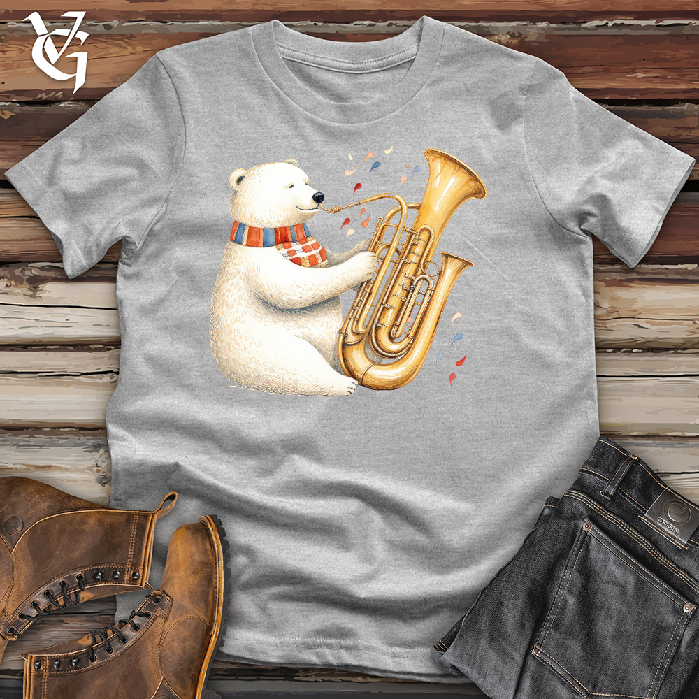Viking Goods Polar Bear Tuba Player Cotton Tee Ash / L