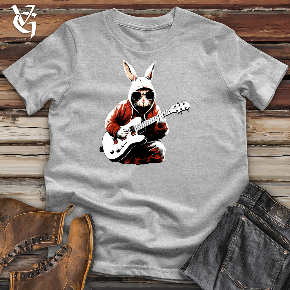 Viking Goods Rabbit Playing With Guitar Cotton Tee Ash / L