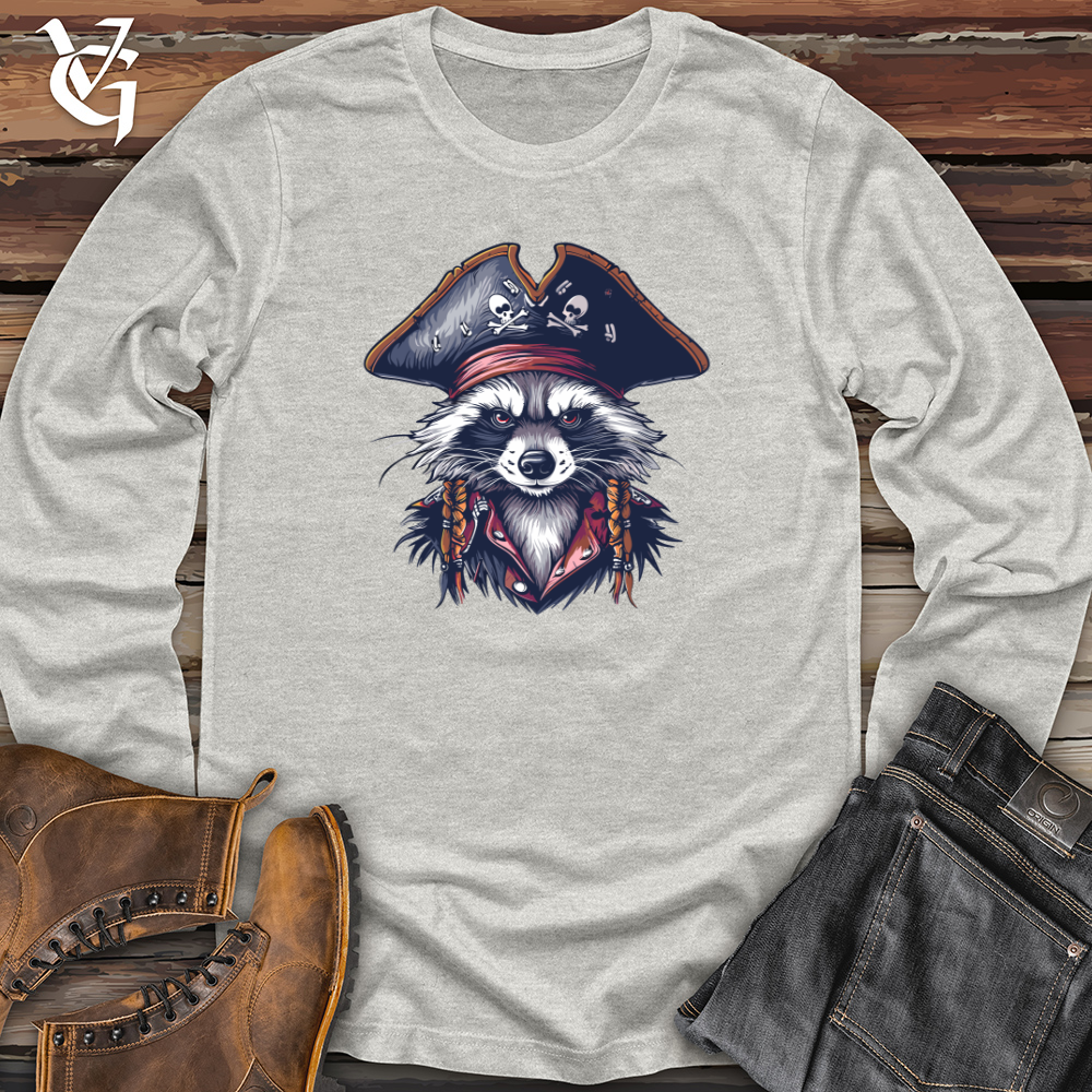 Viking Goods Raccoon Pirate Captain Long Sleeve Ash / L