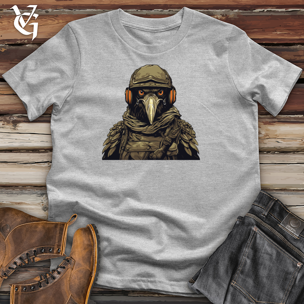 Viking Goods Raven Brigade in Helmet Valor Cotton Tee Ash / L