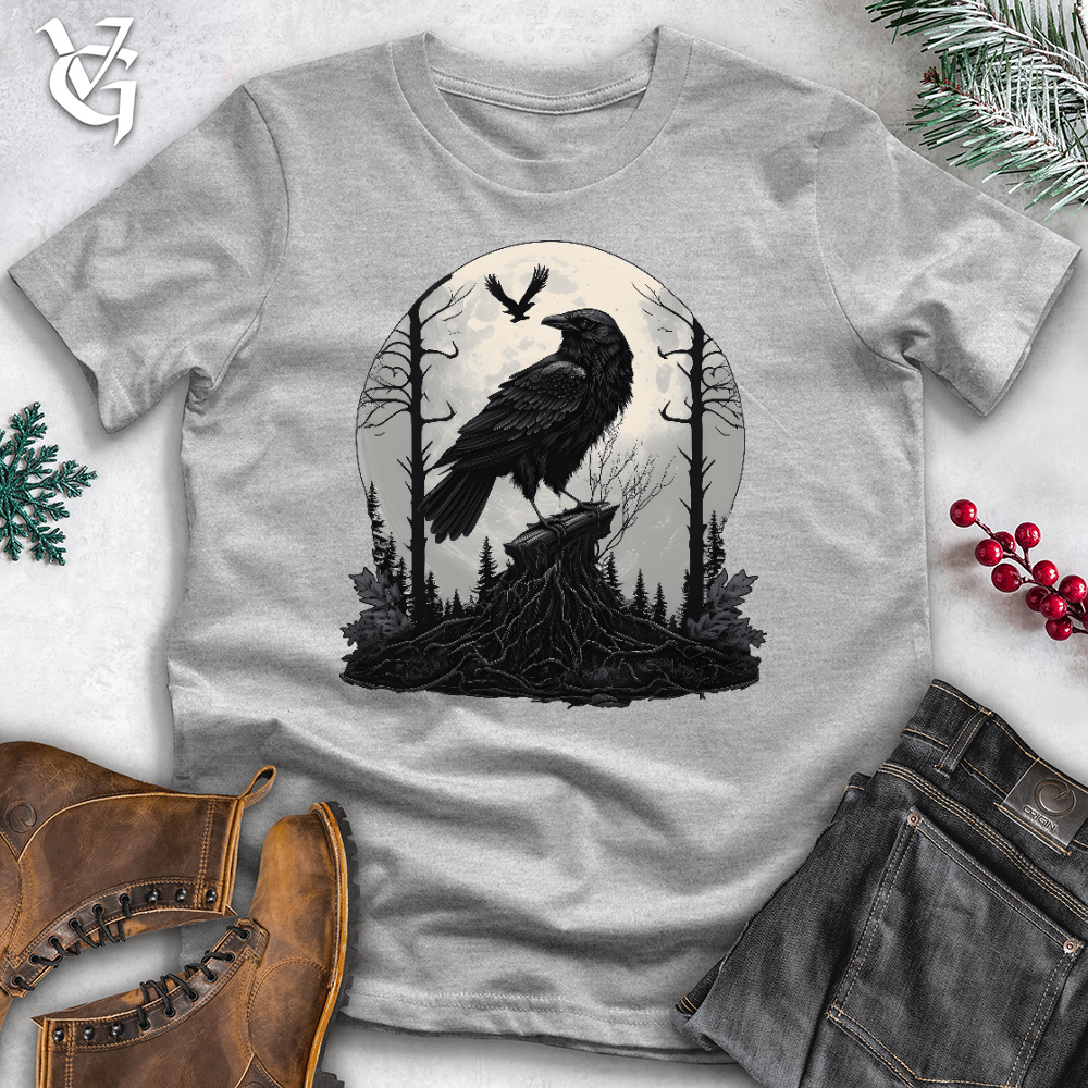 Viking Goods Raven Forest Moon Cotton Tee Ash / L