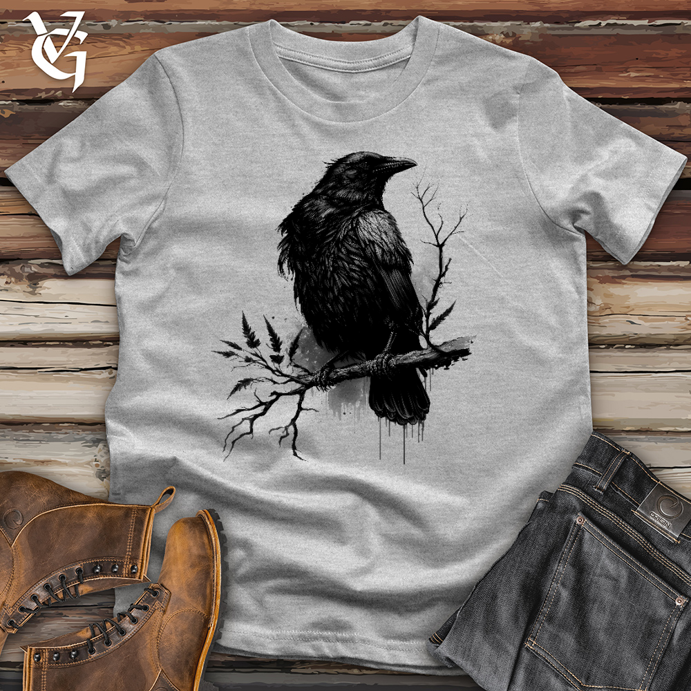 Viking Goods Raven on Branch Cotton Tee Ash / L