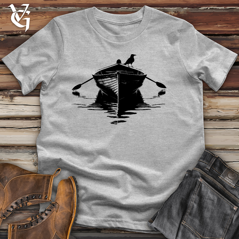 Viking Goods Raven Row Boat Cotton Tee Military Green / L