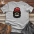 Viking Goods Retro Pom Pom Black Cat Cotton Tee Ash / L