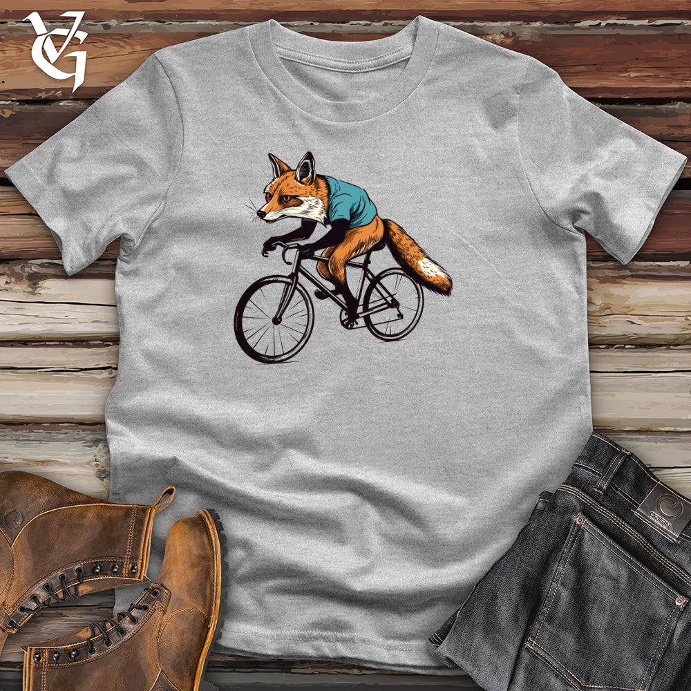 Viking Goods Retro Rider Fox Cotton Tee Ash / L