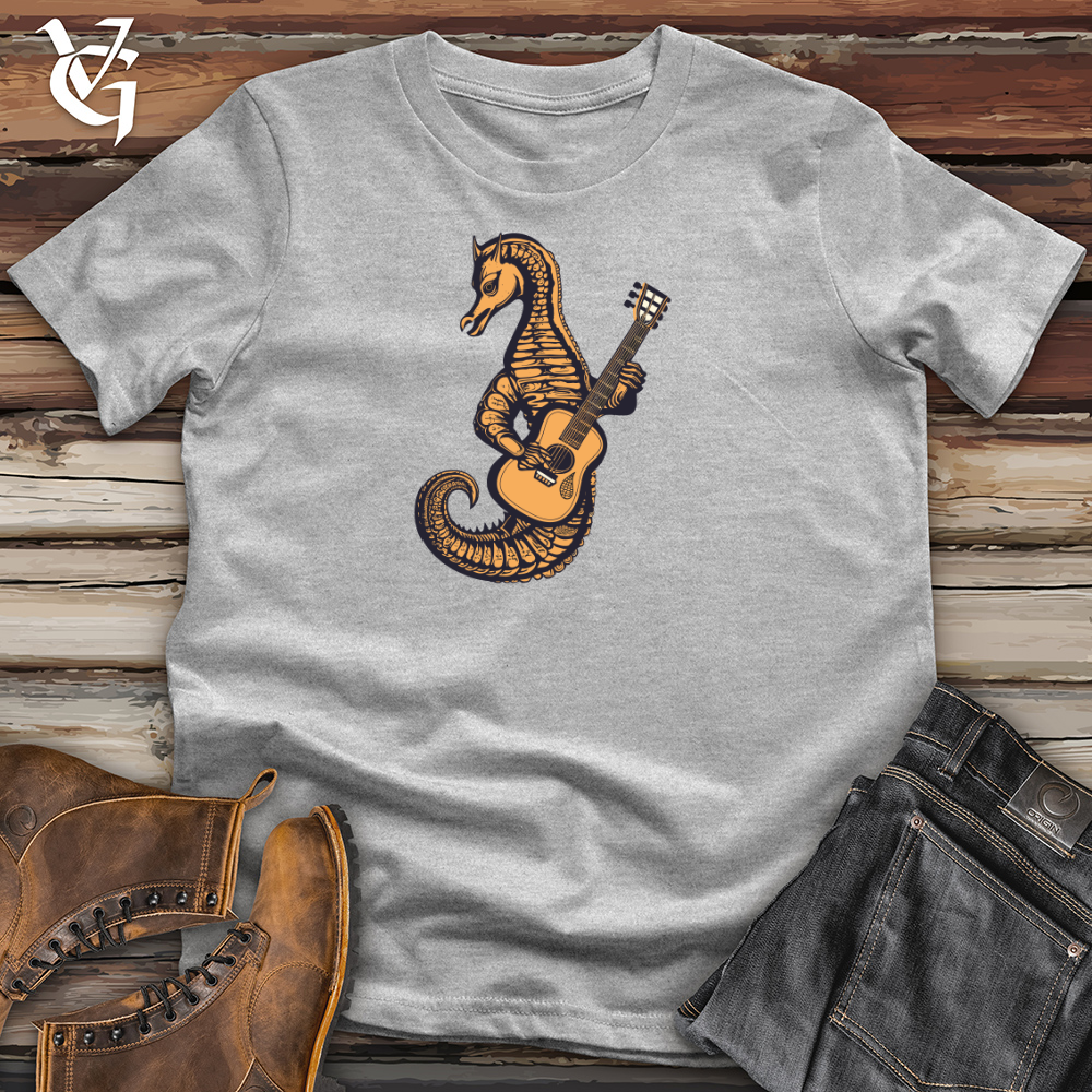 Viking Goods Seahorse Ocean Guitar Serenade Cotton Tee Ash / L