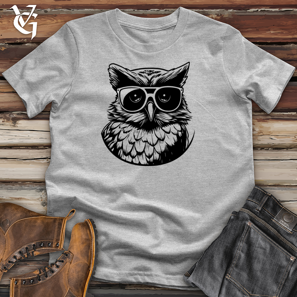Viking Goods Skateboard Owl Cool Cotton Tee Ash / L