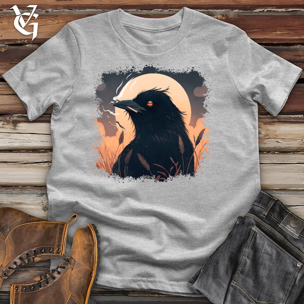Viking Goods Smoking Raven Cotton Tee Ash / L