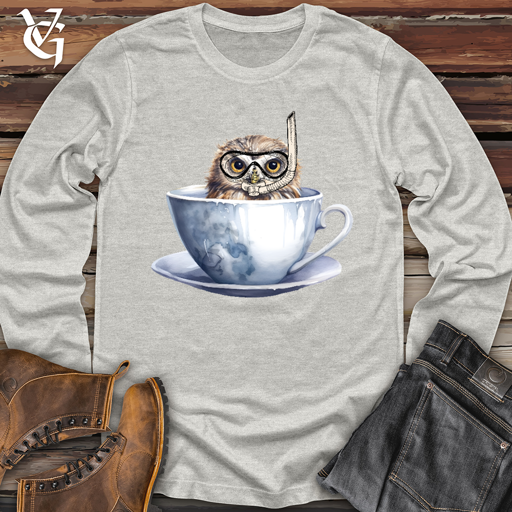 Viking Goods Snorkeling Owl Long Sleeve Ash / L