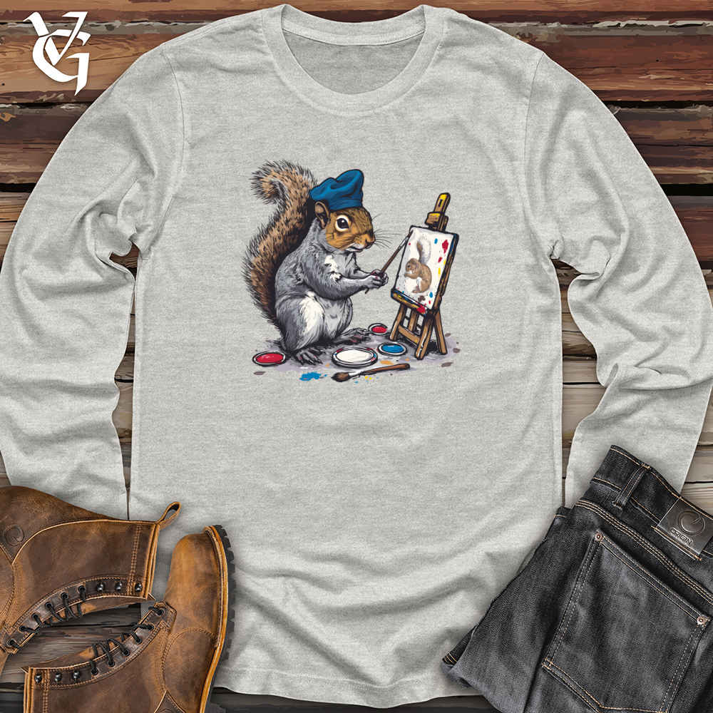 Viking Goods Squirrel Artist Masterpiece Long Sleeve Ash / L