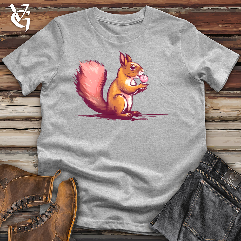 Viking Goods Squirrel Blowing Bubbles with Bubble Gum Cotton Tee Ash / L