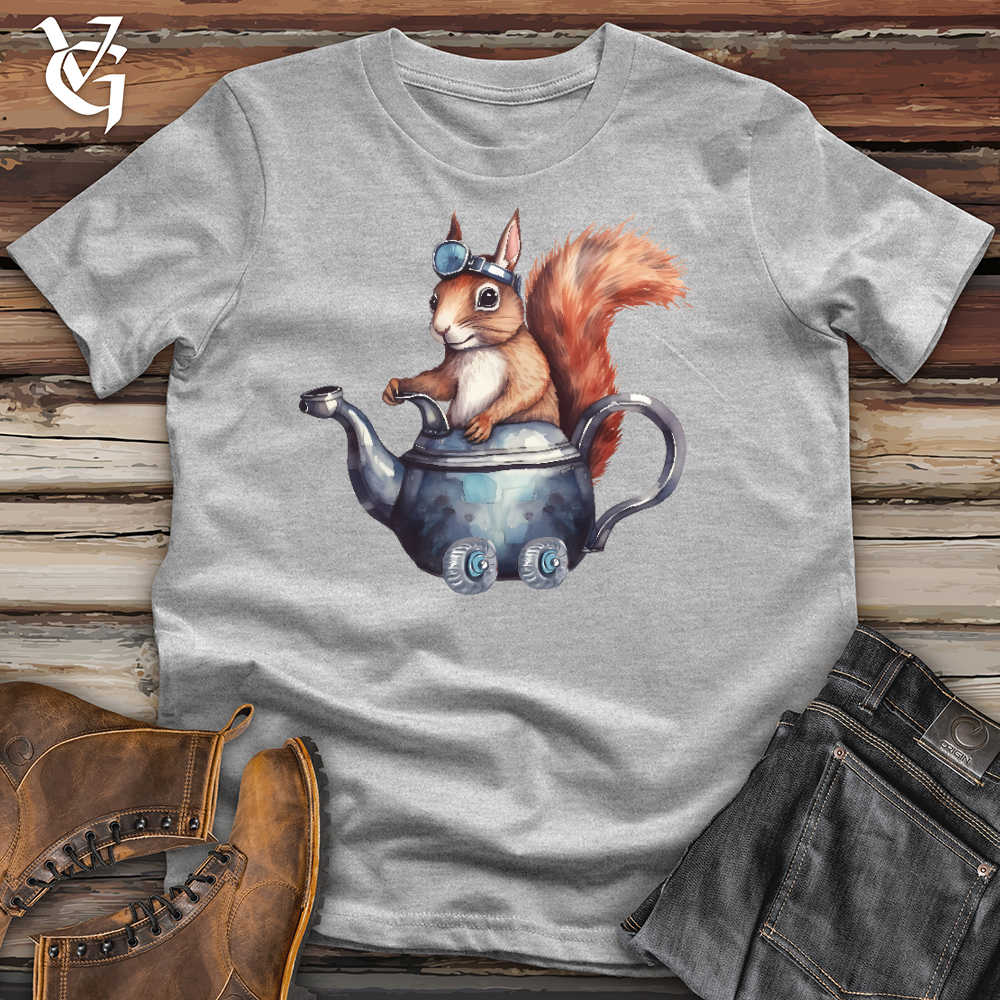 Viking Goods Squirrel Tea Pot Ride Cotton Tee Ash / L
