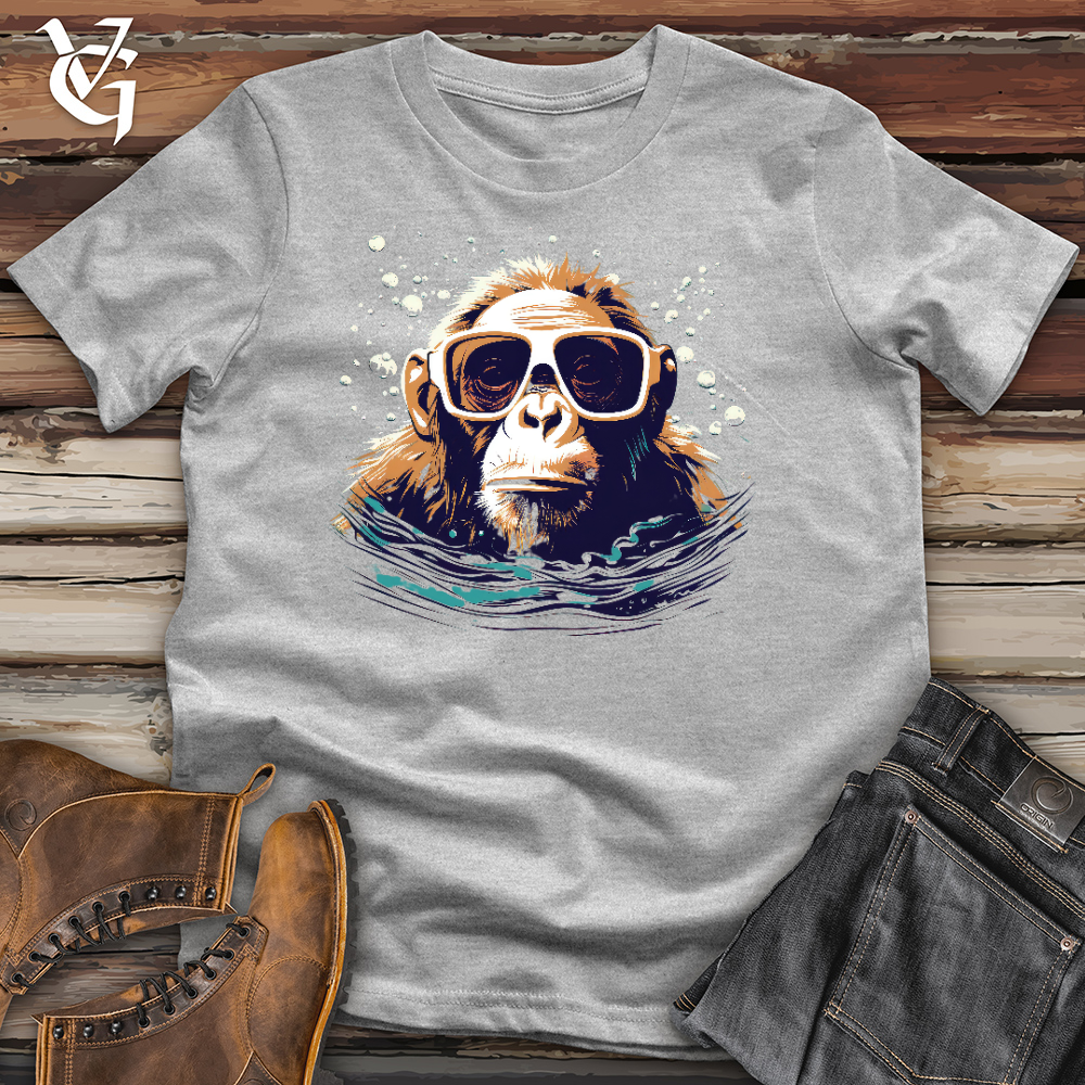 Viking Goods Swimming Monkey Cotton Tee Ash / L