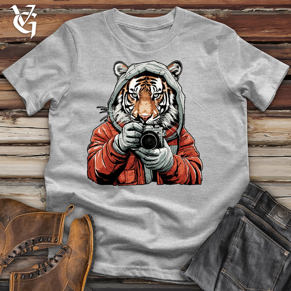 Viking Goods Tiger Photographer Cotton Tee Military Green / L
