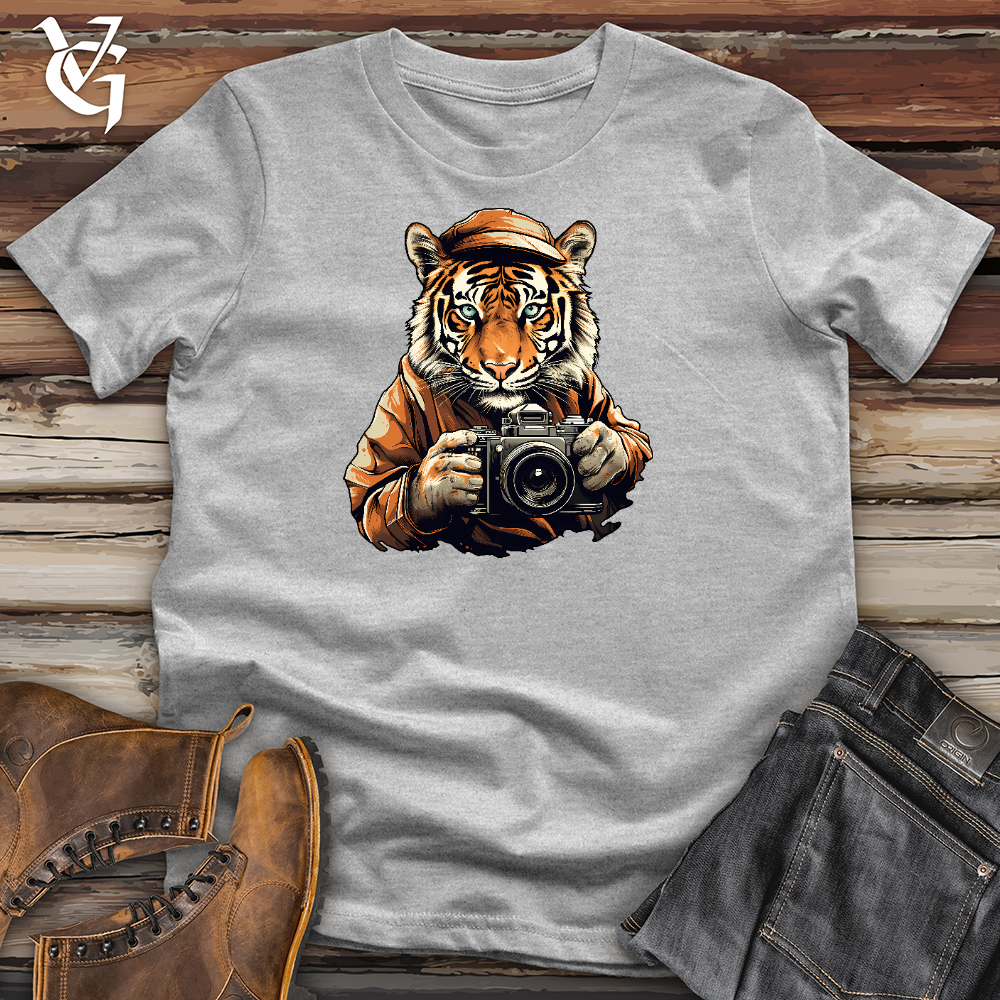Viking Goods Tiger With Camera Cotton Tee Military Green / L