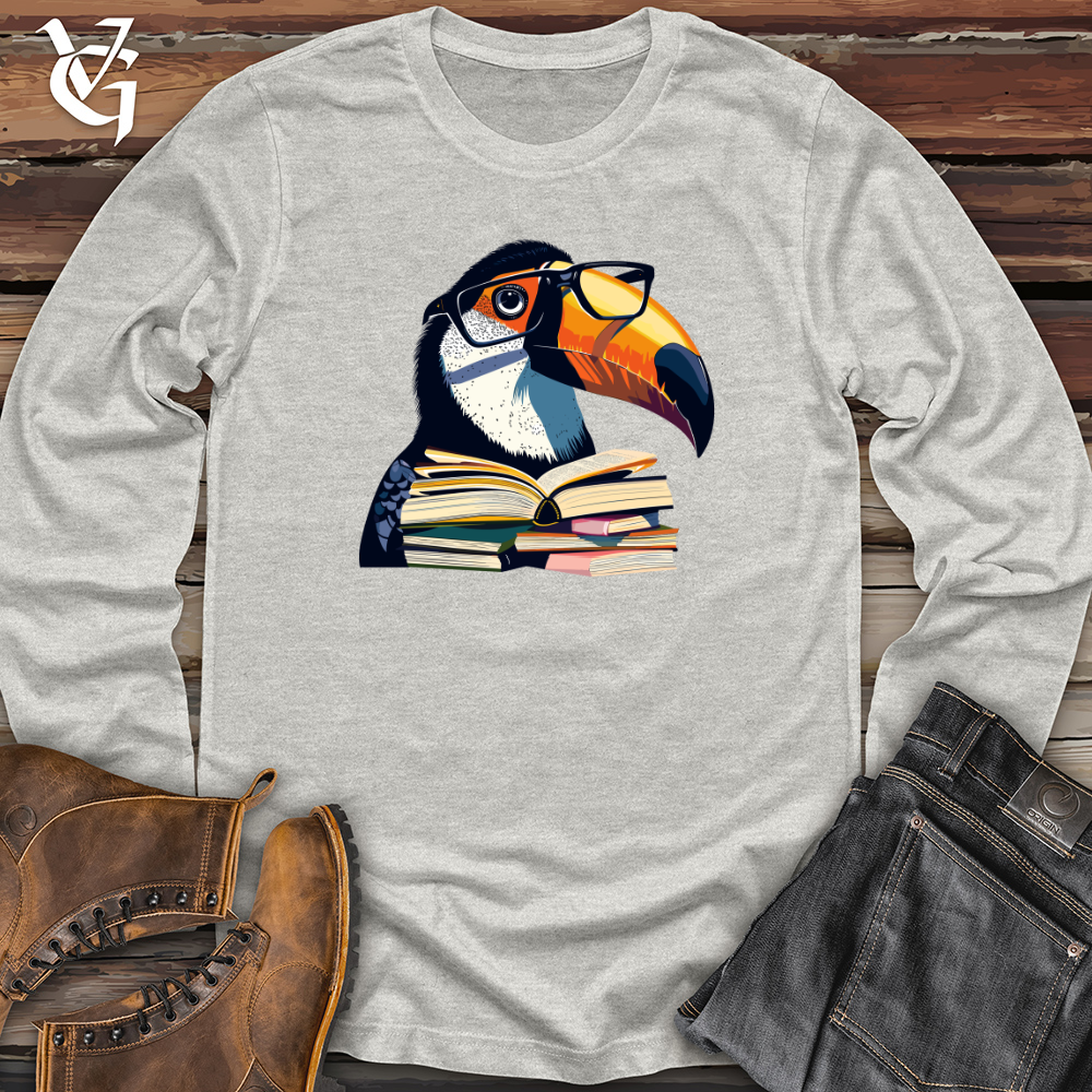 Viking Goods Toucan Bookworm Scholar Long Sleeve Ash / L