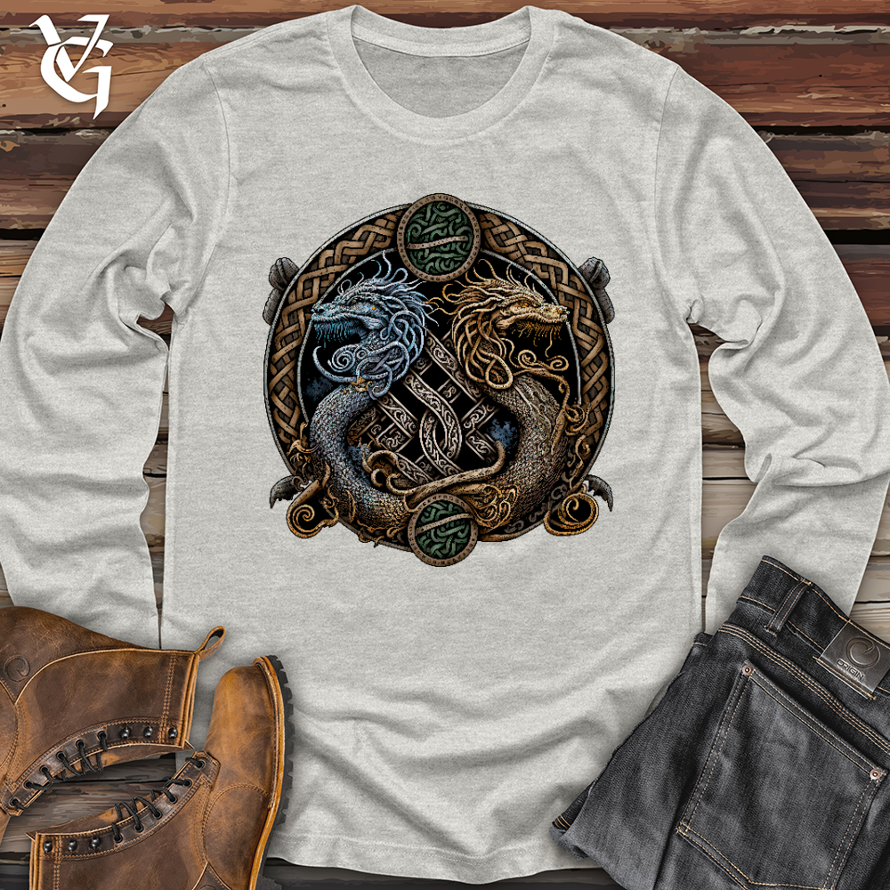 Viking Goods Two Dragons Long Sleeve Ash / L