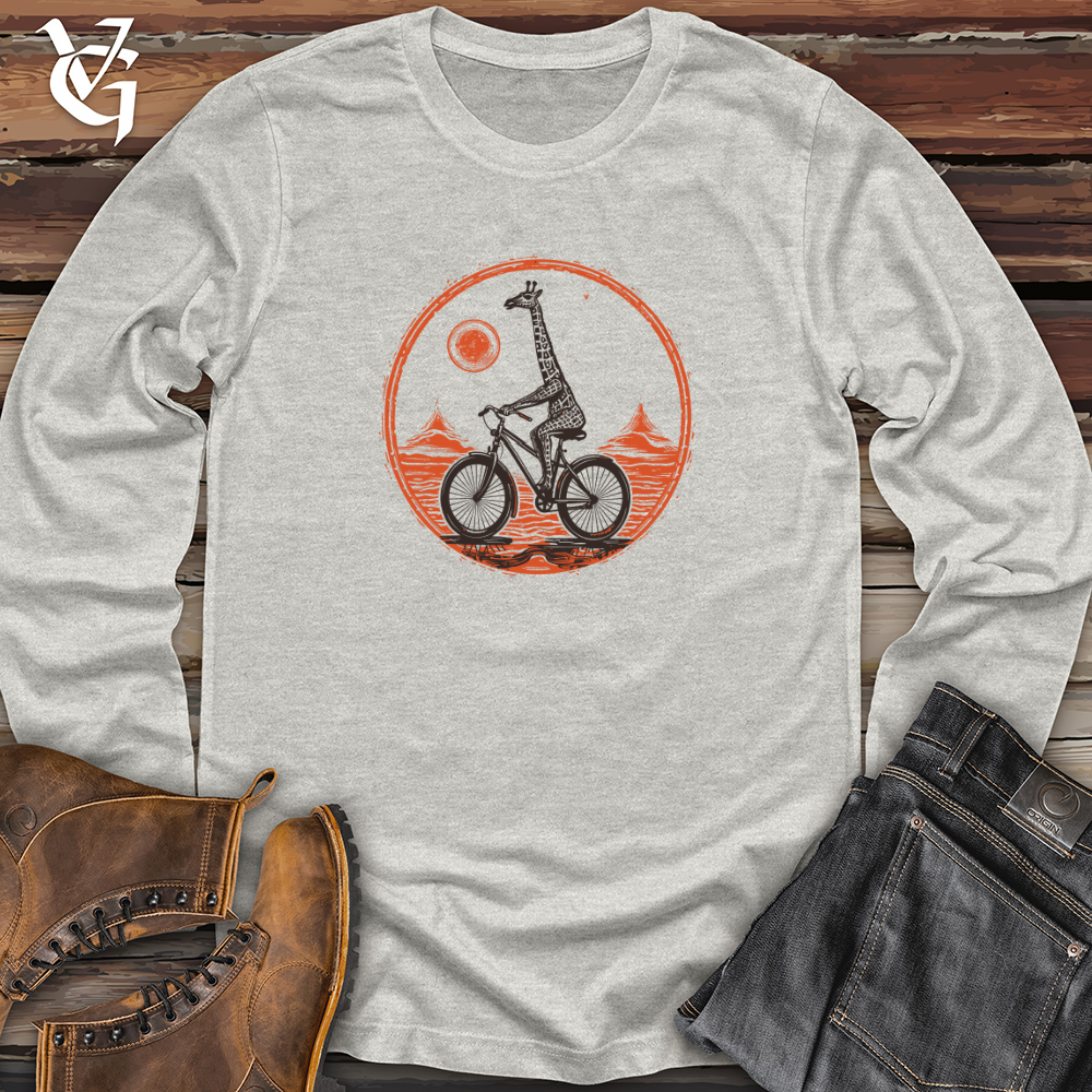 Viking Goods Vintage Cosmic Bicycle Giraffe Long Sleeve Ash / L