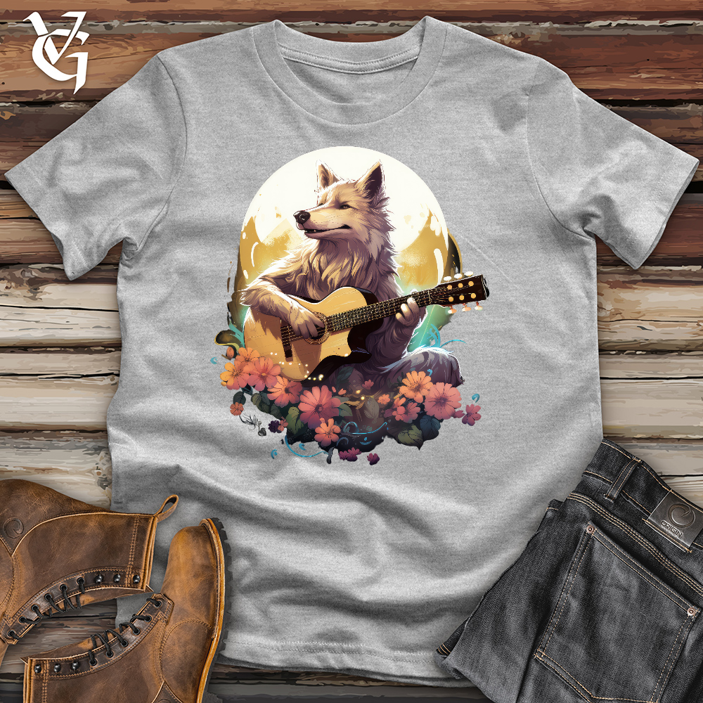 Viking Goods Wolf Guitarist Cotton Tee Black / L