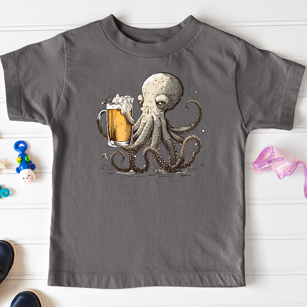 Viking Goods Octopus Happy Hour Toddler Tee Asphalt / 2T