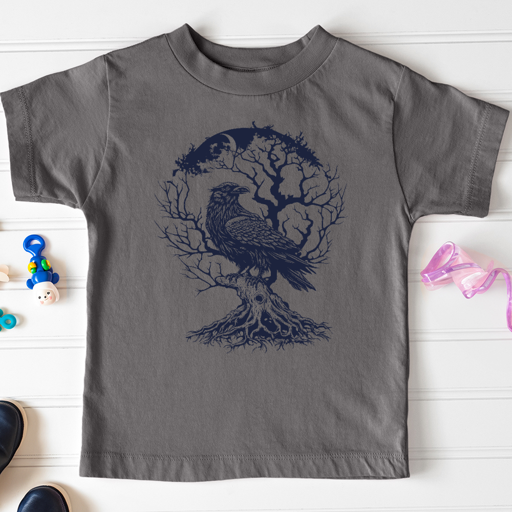 Viking Goods Raven and Old Tree Tattoo Toddler Tee Asphalt / 2T