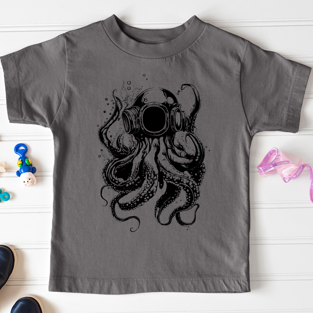Viking Goods Scuba Octopus Toddler Tee Asphalt / 2T