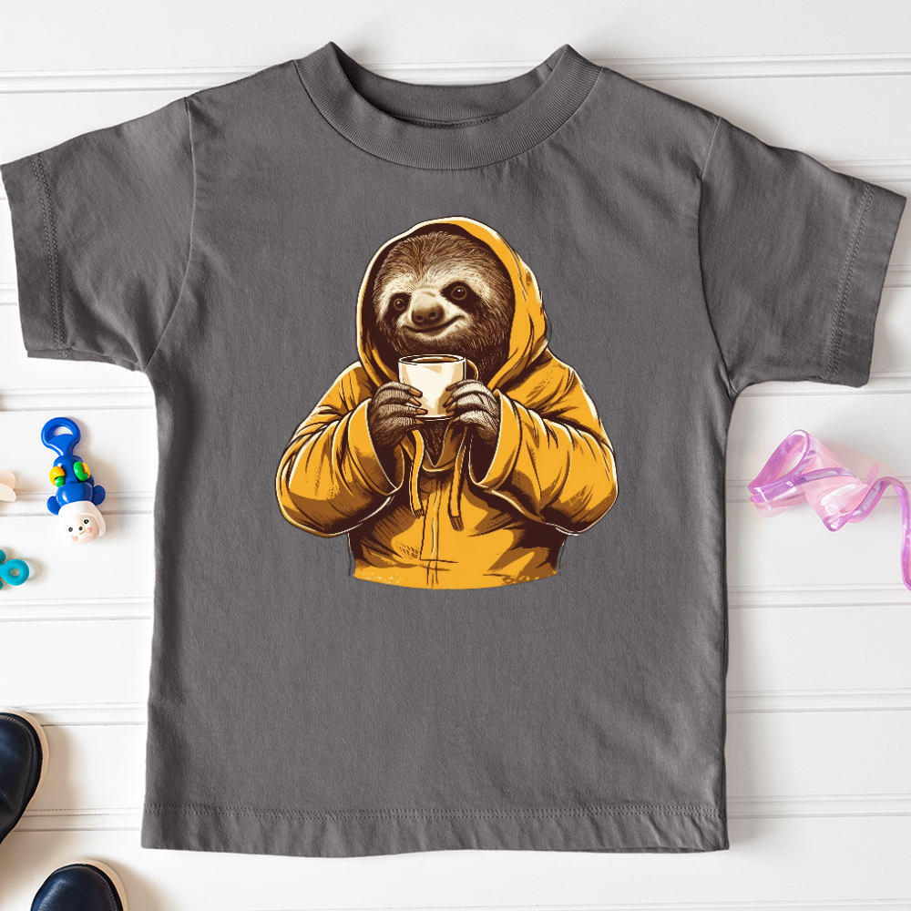 Viking Goods Sloth Coffee Toddler Tee Asphalt / 2T