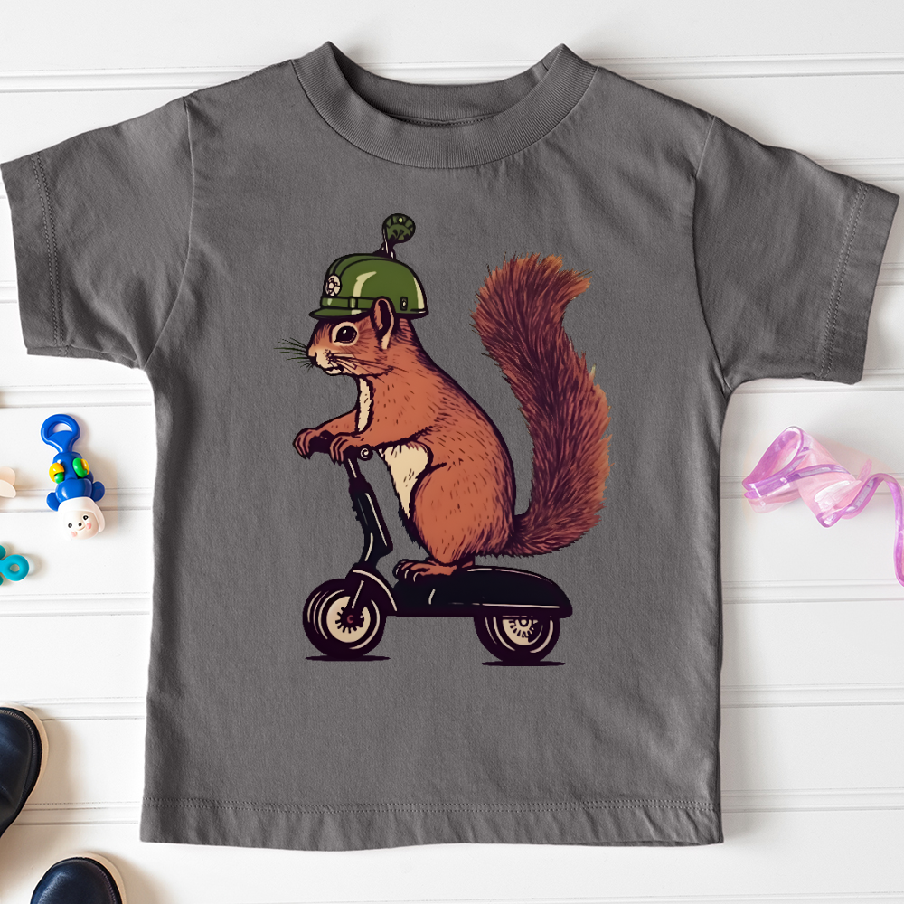 Viking Goods Squirrel Scoot Toddler Tee Asphalt / 2T