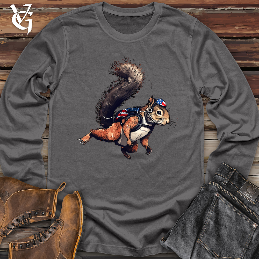 Viking Goods American Skydiving Squirrel Long Sleeve Asphalt / L