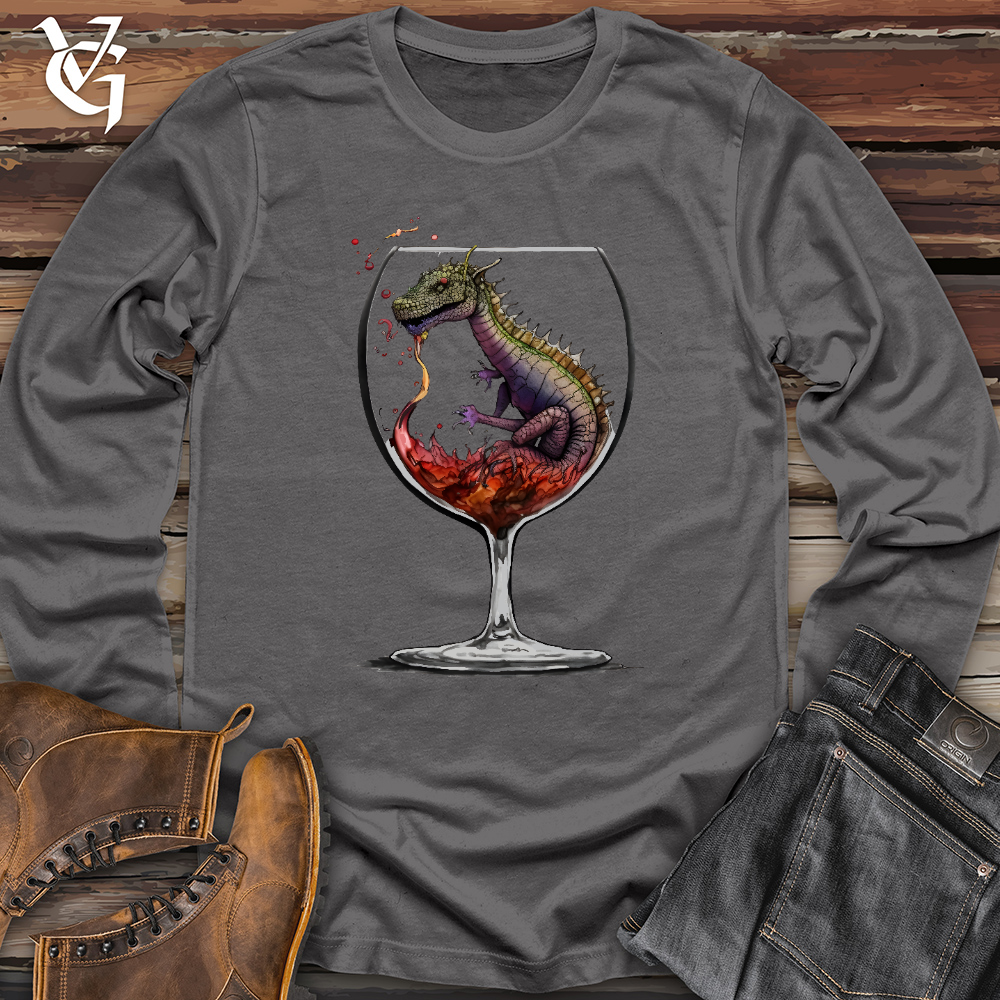 Viking Goods Dragons Drink Long Sleeve Asphalt / L