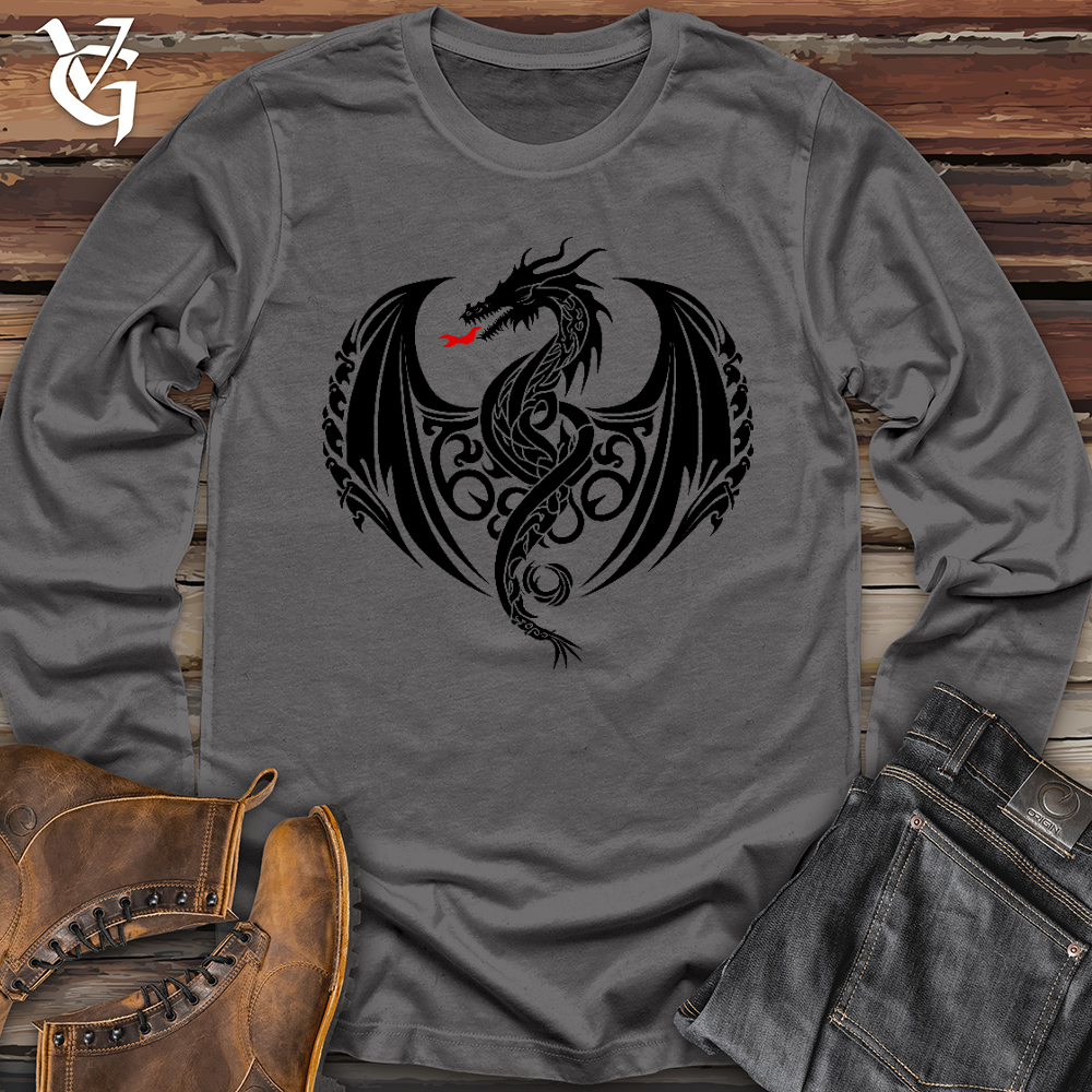 Viking Goods Fire Breathing Dragon Long Sleeve Asphalt / L