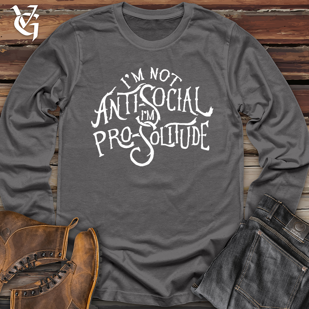Viking Goods I'm Not AntiSocial Long Sleeve Asphalt / L