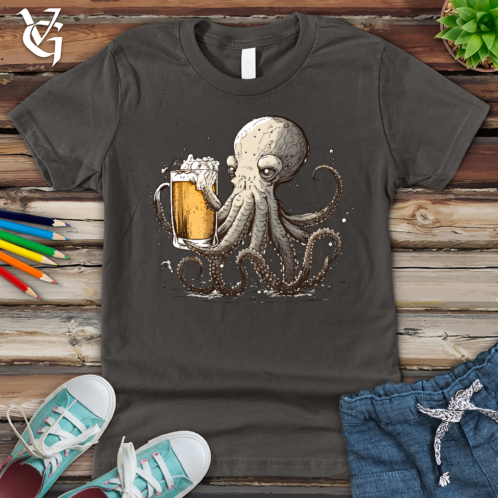 Viking Goods Octopus Happy Hour Youth Tee Asphalt / L